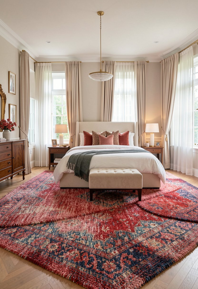 Three Giant Textured Area Rugs