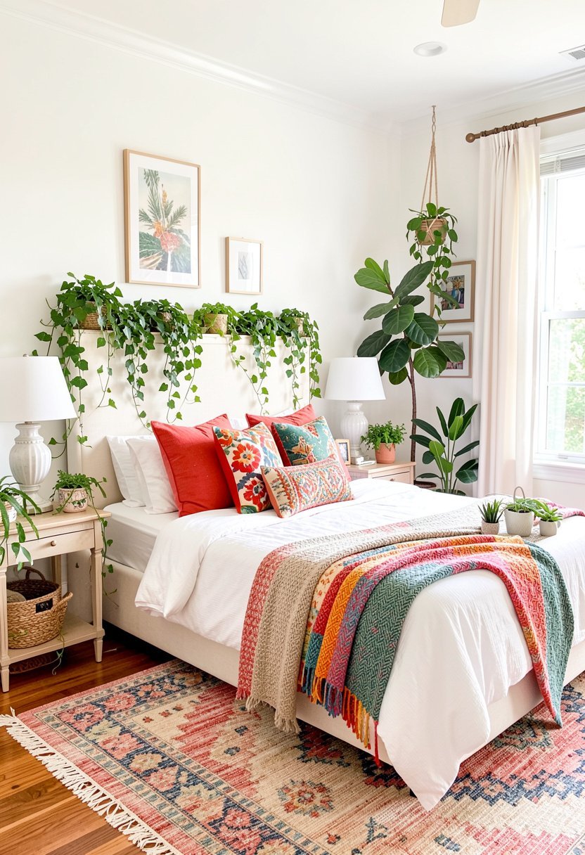 Trailing Ivy On the Headboard