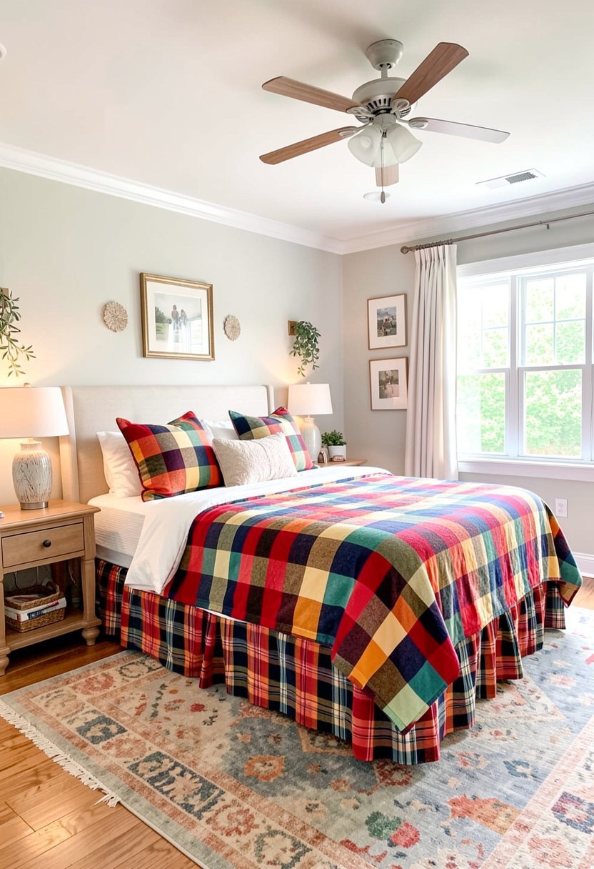 Try a Plaid Bed Skirt