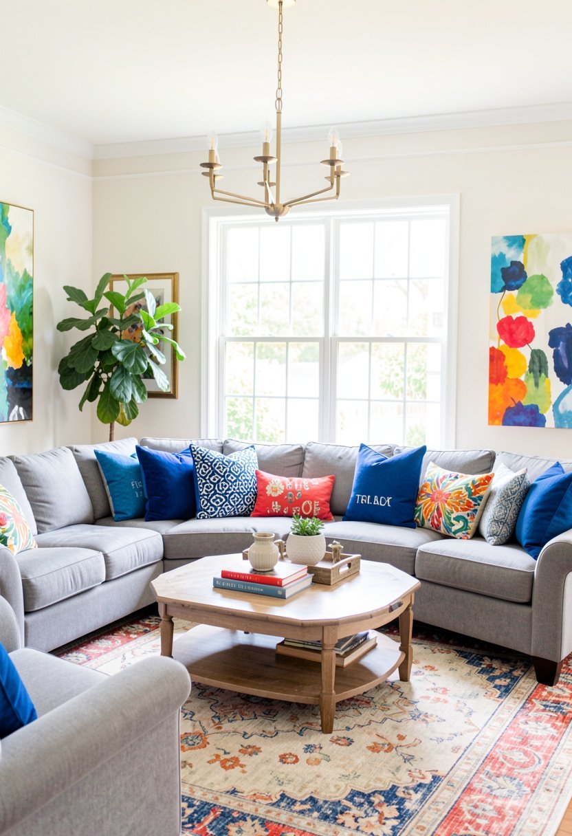 Try Bold Blue Pillows