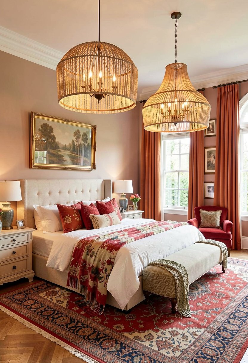 Two Oversized Hanging Pendant Lights