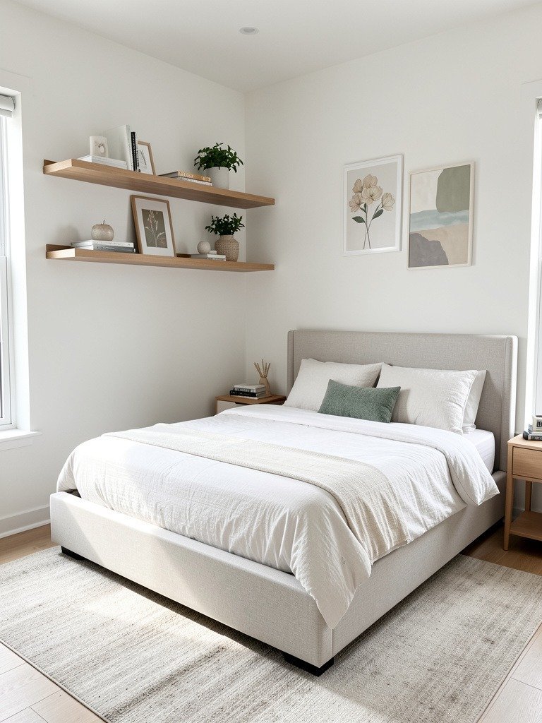 Two Shelves in a Narrow Corner