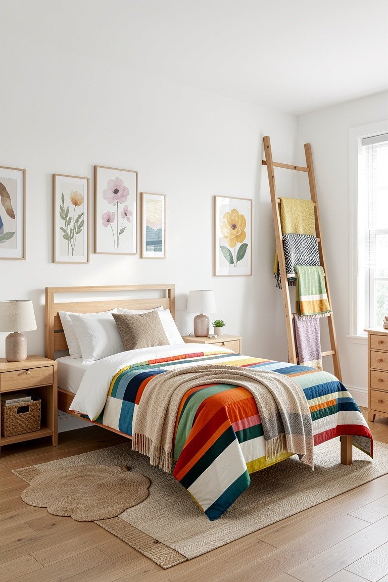Use a Ladder for Extra Soft Blankets