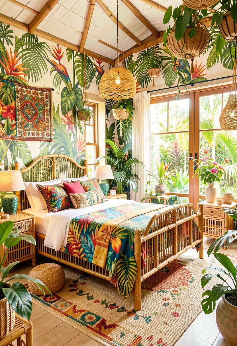 Use Bamboo or Rattan Furniture Pieces
