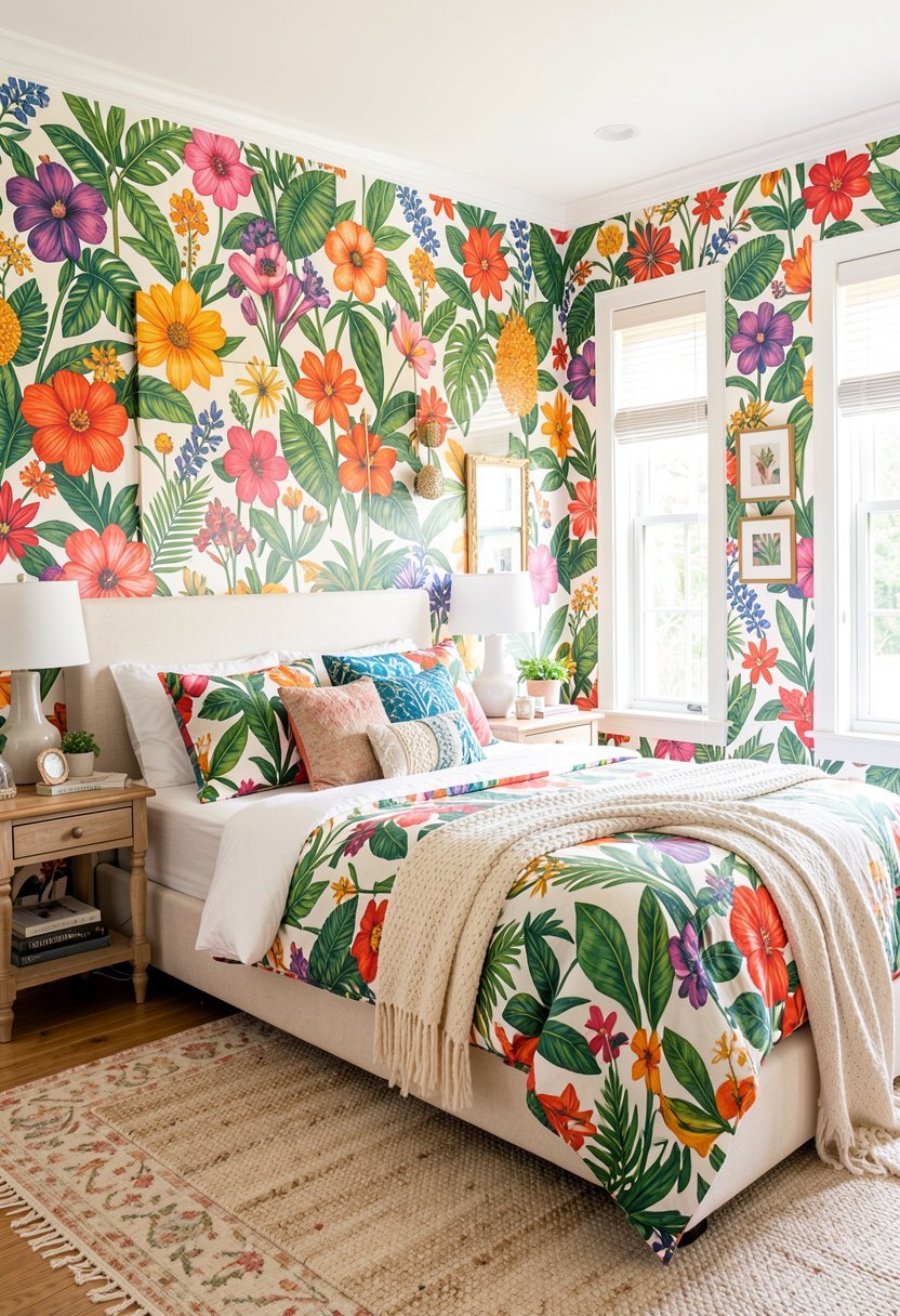 Use Bold Floral Wallpaper Prints