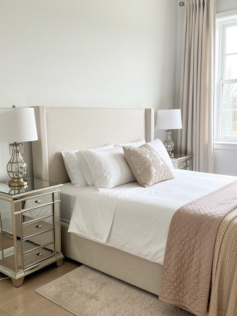 Use Mirrored Bedside Tables