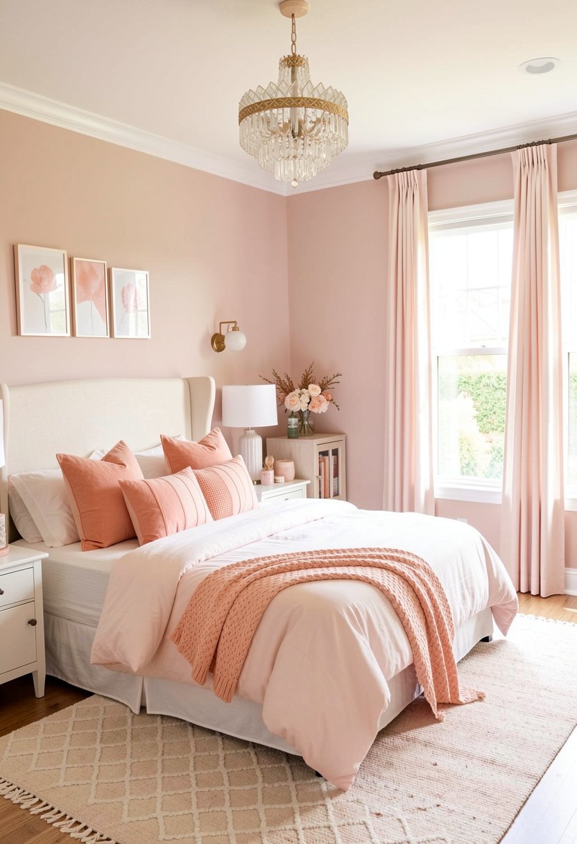 Use Peach Accent Pillows