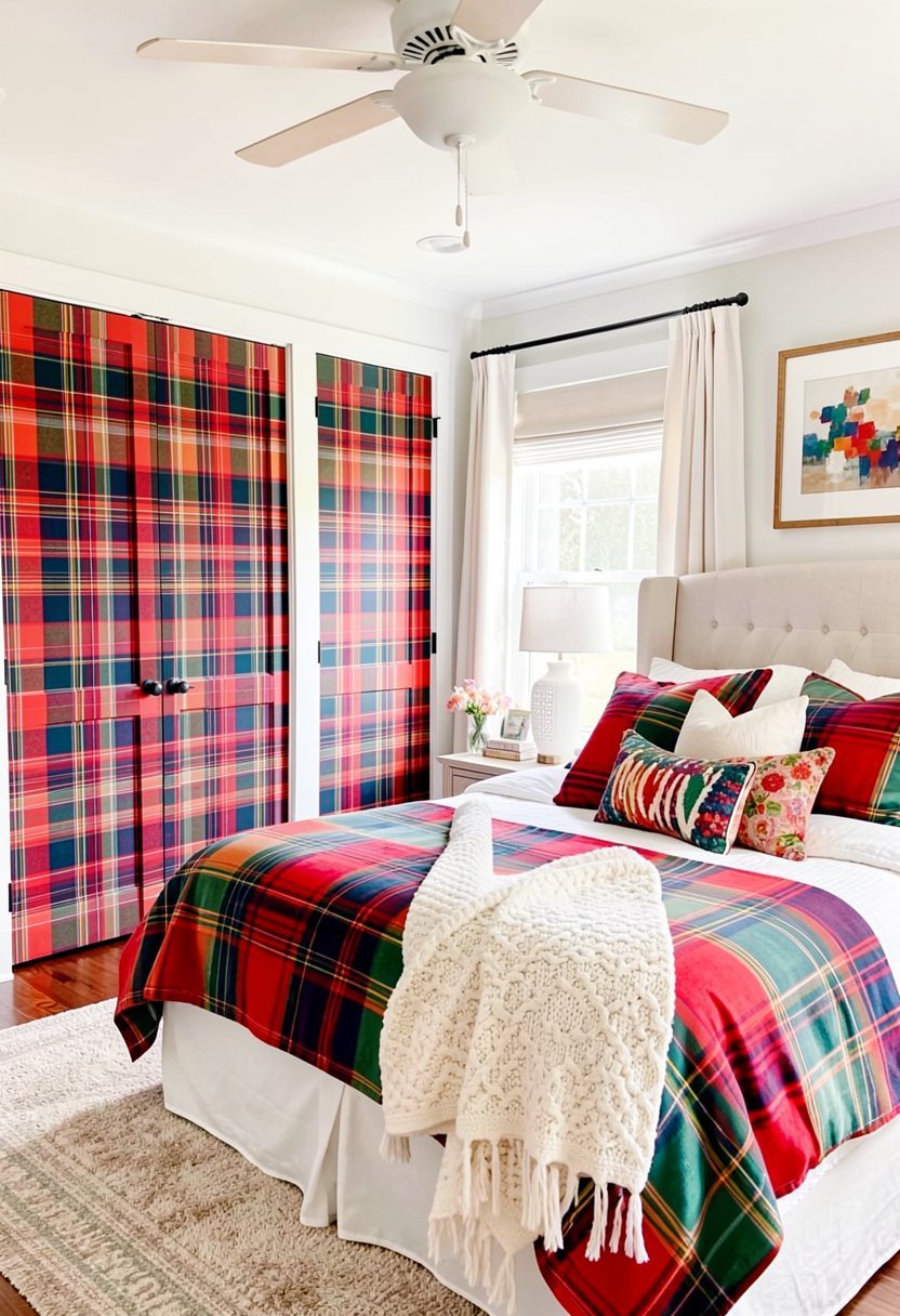 Use Plaid for Closet Doors