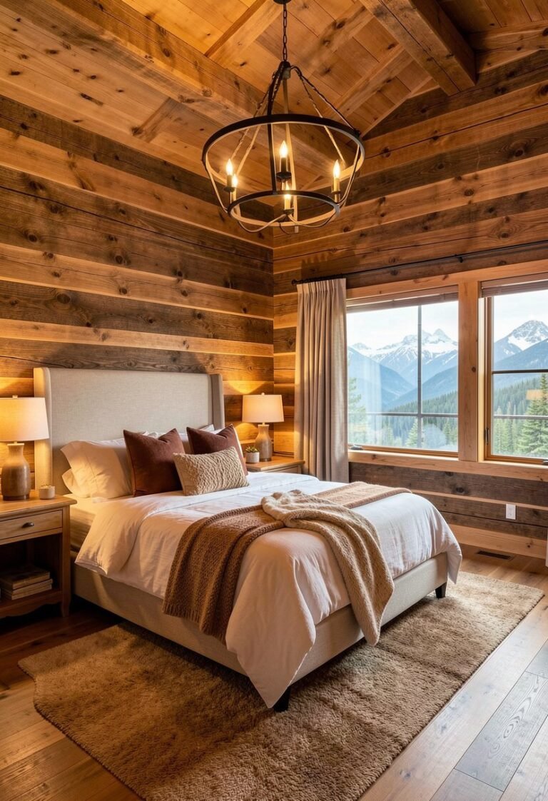 Use Raw Wood Walls for Texture