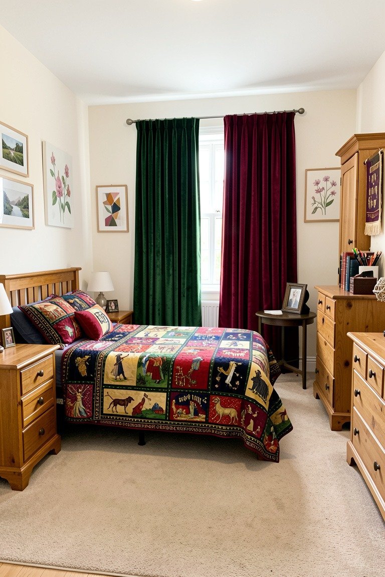 Velvet Curtains in House Colors