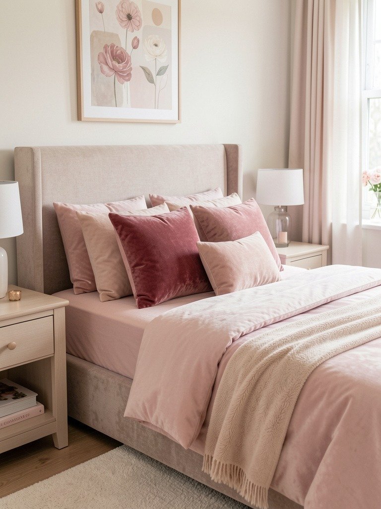 Velvet Pillows Add Luxury