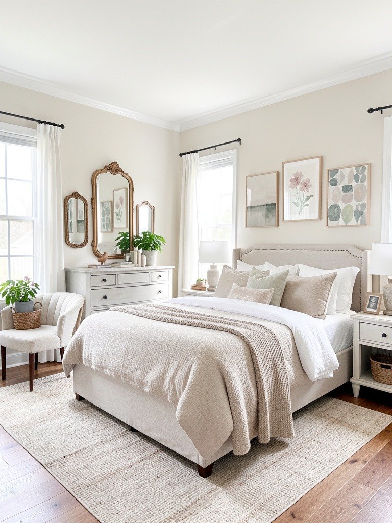 Vintage Mirrors Brighten Space