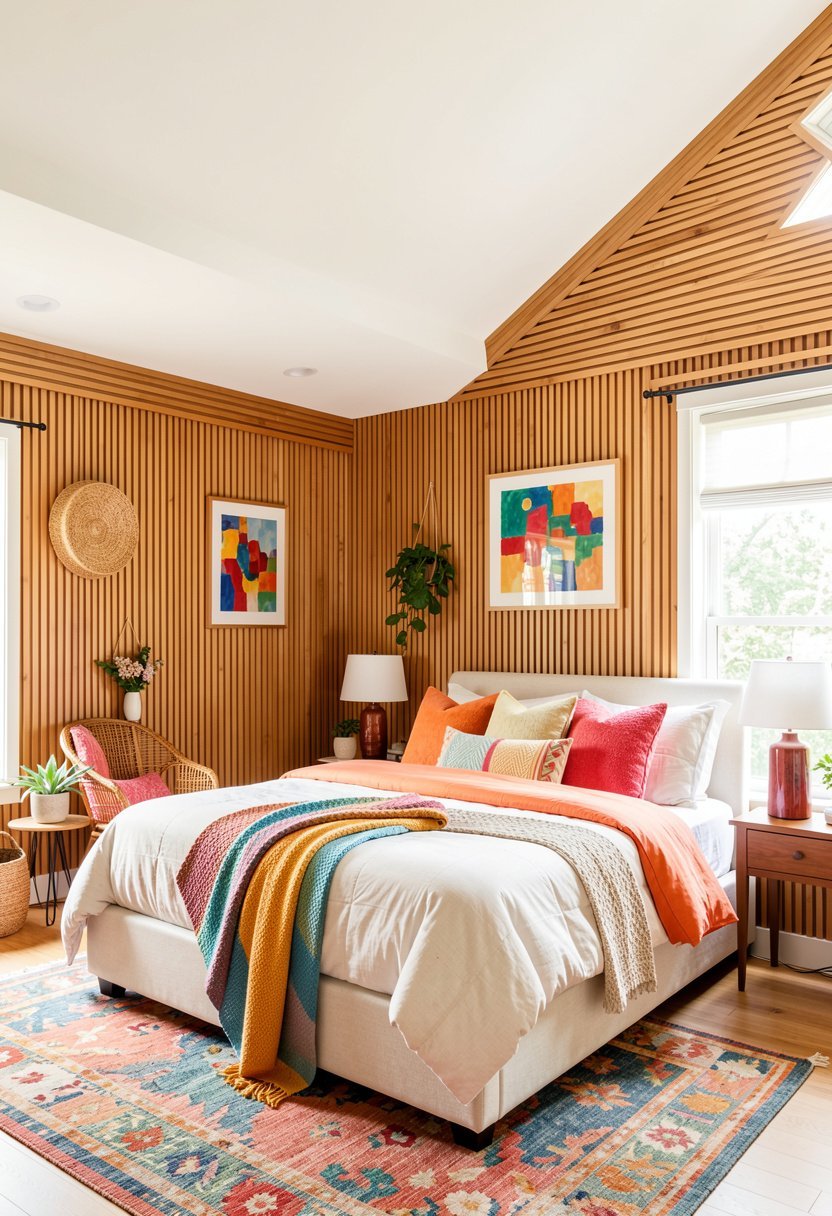 Warm Wood Slats for Natural Texture
