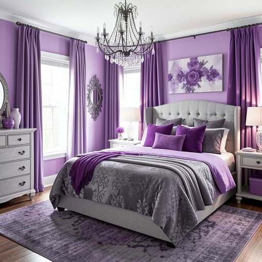 11 purple and gray bedroom decor ideas