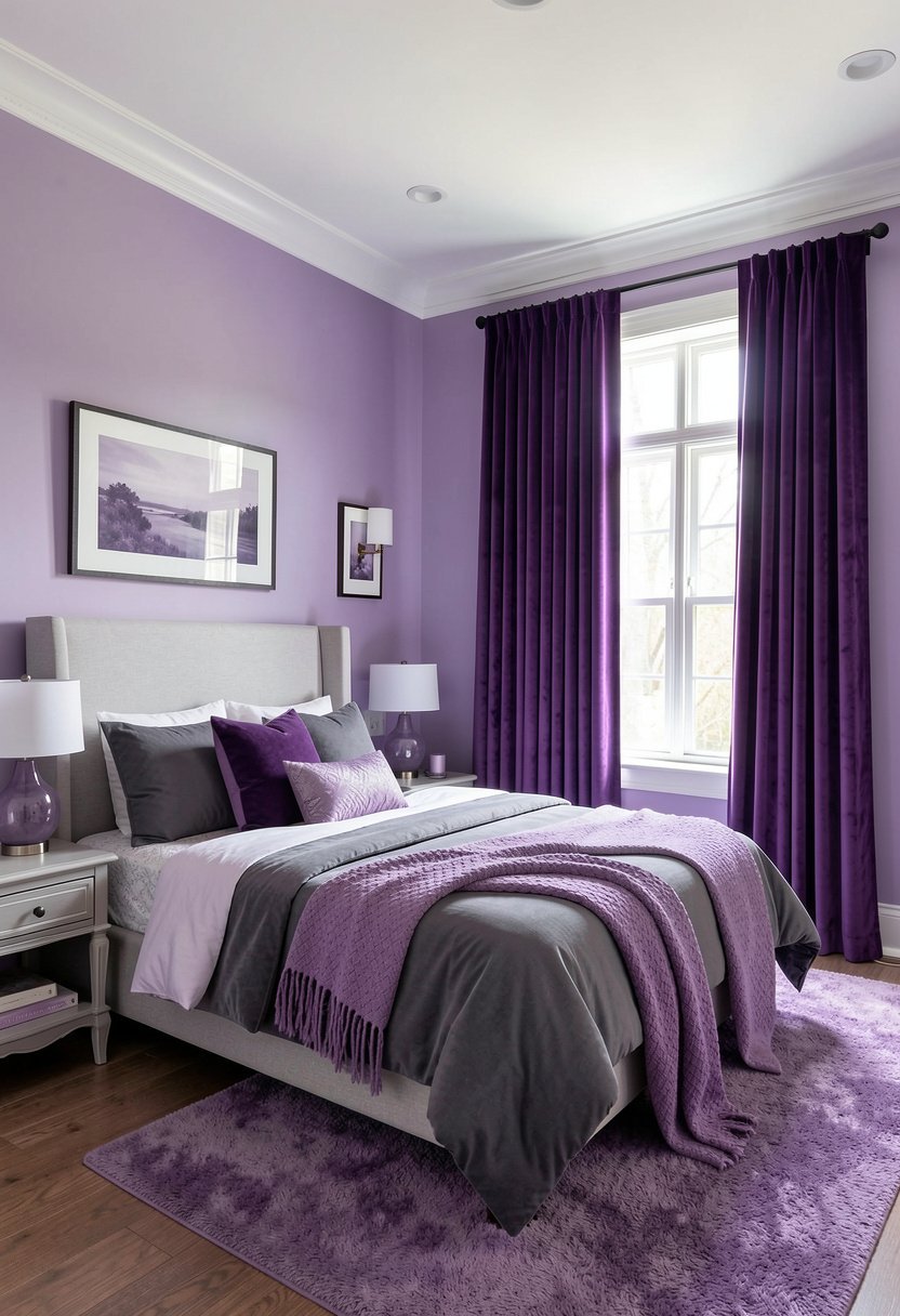 Hang Purple Velvet Curtains