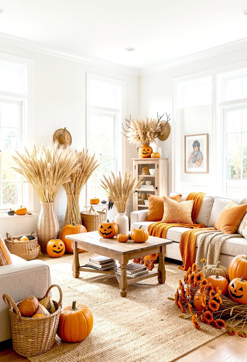 Arrange Dried Wheat Sheaves